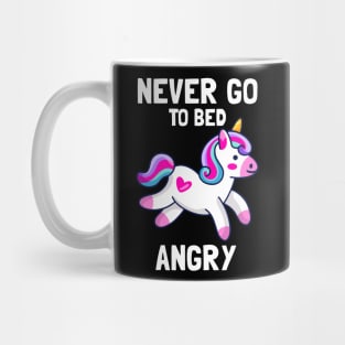 Never Go To Bed Angry Cute Unicorn Kawaii Mug